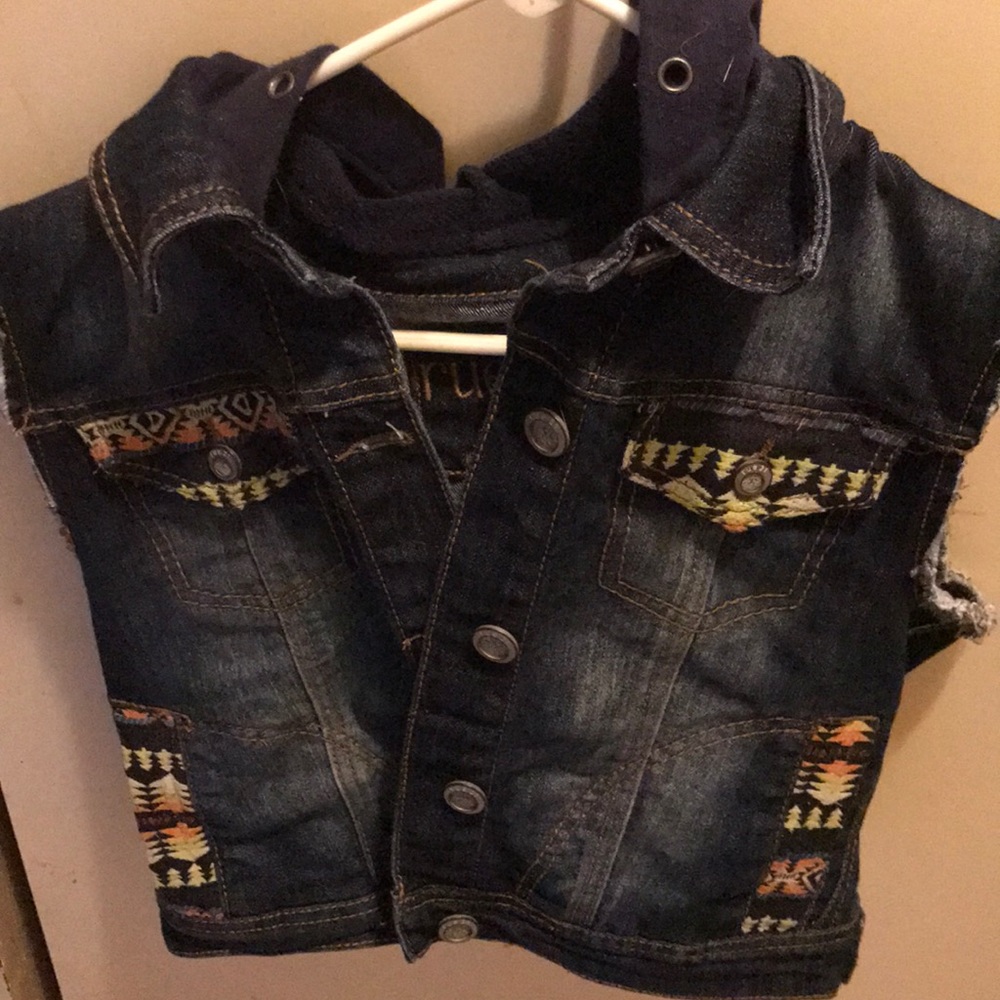 Rue 21 Jean vest with hood